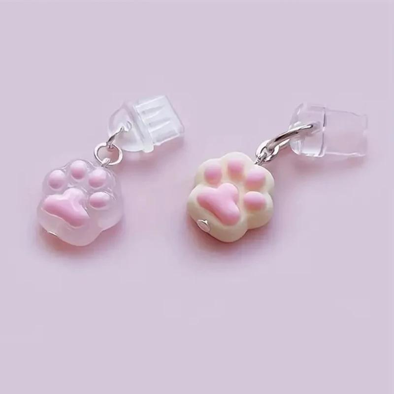 Cute Claw Diamond Phone Dust Plug Phone Accessory Pendant Decoration for IPhone Type-C Charging Interface SJFCS03