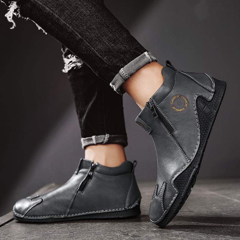 Men's High-top Leather Boots Casual Sneakers 39-46