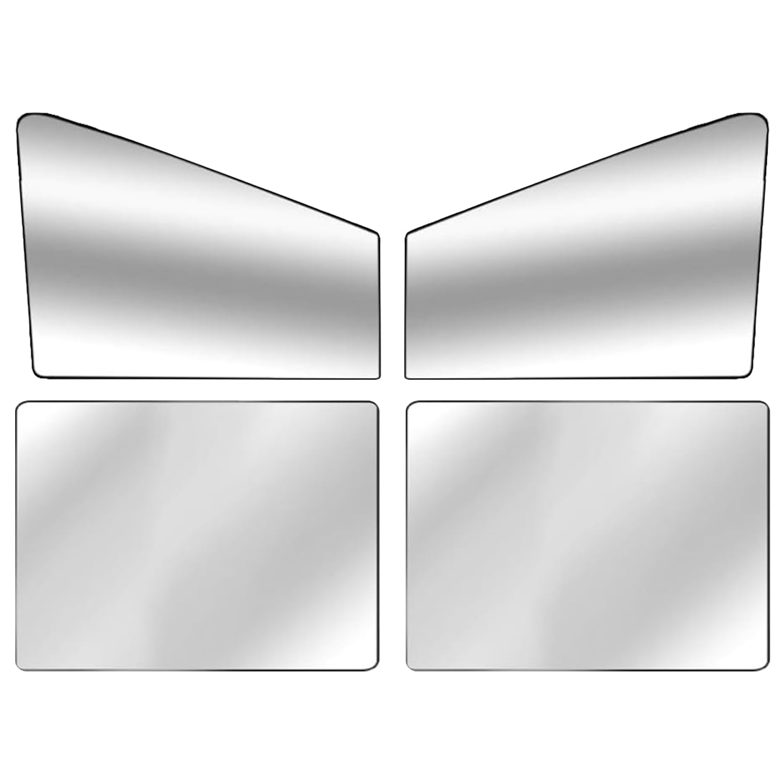 

YuraYura Автомобильная солнцезащитная шторка боковая на магнитах, Набор из 4 штук, Солнцезащитная шторка, Защита от УФ-лучей, Затемнение Driver and passenger seat серебряный