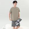 Men's Plus Size Ice Silk Summer Pajama Set - Modal Short Sleeve Top & Shorts