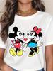 Maglietta Divertente di Topolino e Minnie Mouse Unisex 12