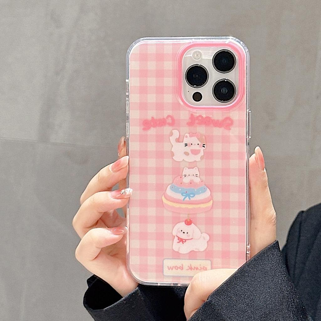 Funda con diseño de gato y perro para iPhone 16Pro, transparente, estética, elegante, suave, duradera, bonita, de TPU, a prueba de golpes, para iPhone 13, 14, 15, 16 Pro Max