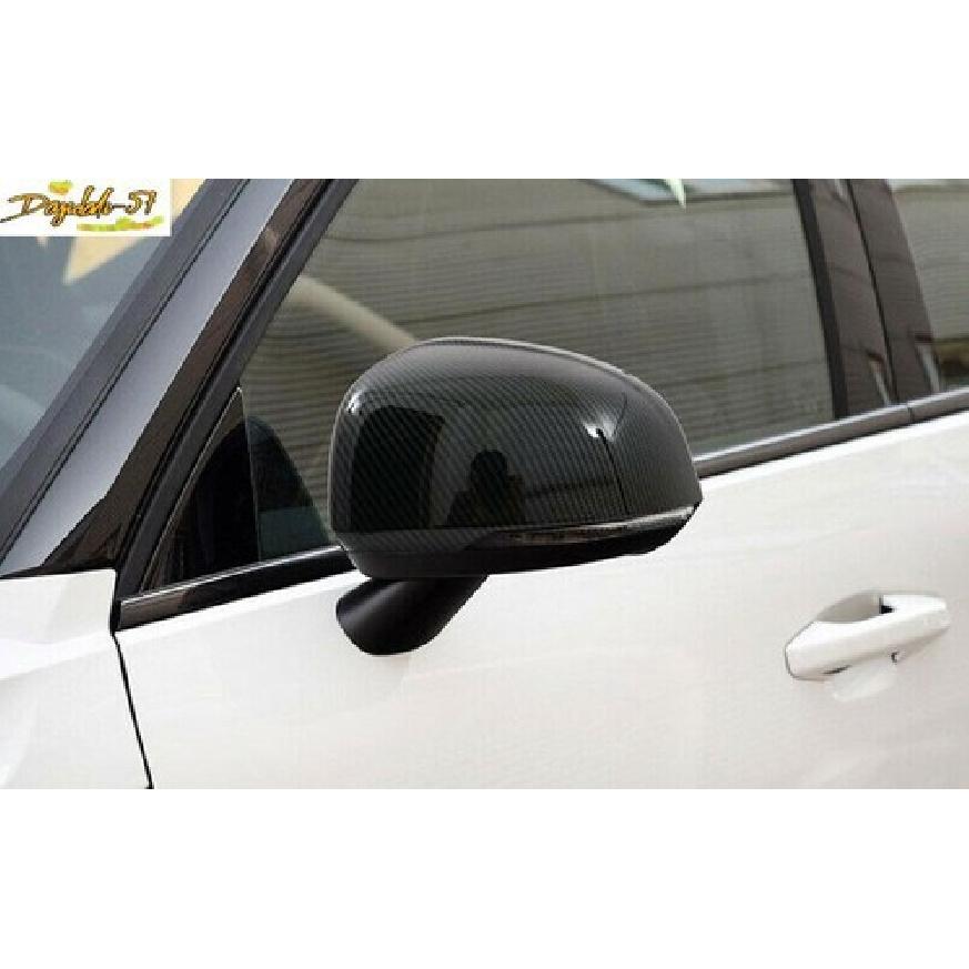 Carbon Fiber Rear View Side Door Mirror Cover Trim 2pcs For Volvo XC40 -