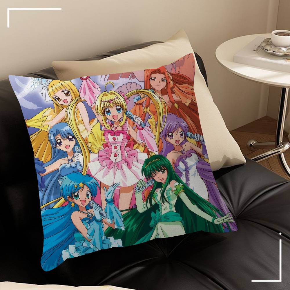 Anime M-Mermaid Melody Pichi Pichi Pitch   Cushion Cover Inches Farmhouse Decor Home Throw Pillow Covers for Couch Decorations