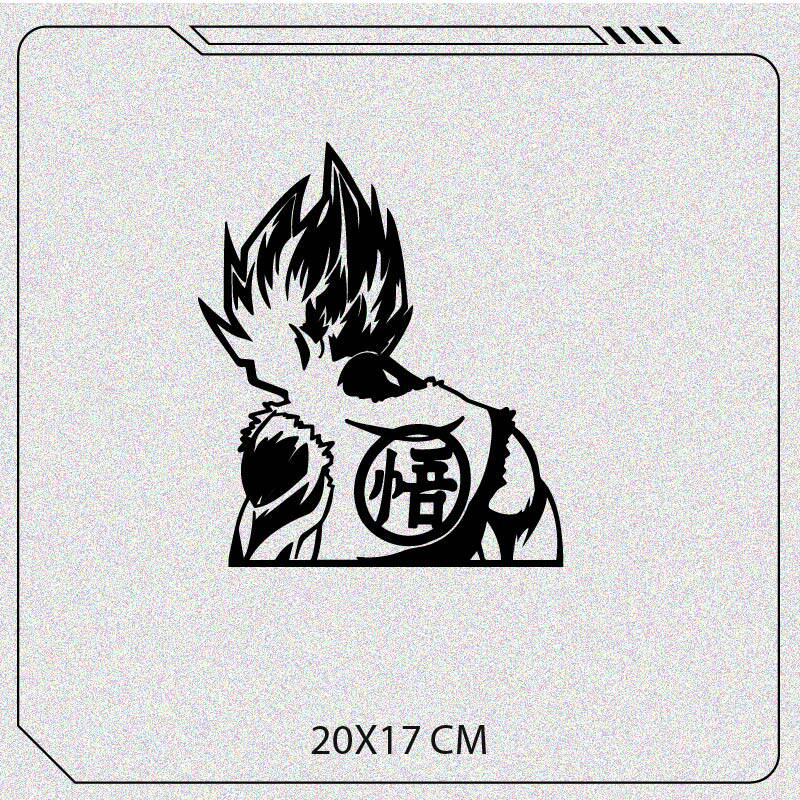 Dragon Ball Goku Vegeta Reflective Sticker Car Body Modification Sticker Motorcycle Front Windshield Sticker
