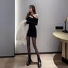 Women Diamond Rhombus Stockings Retro Sexy Hollow Out Stocking Black Pantyhose Nylon Patterned Socks Fishnet Tights