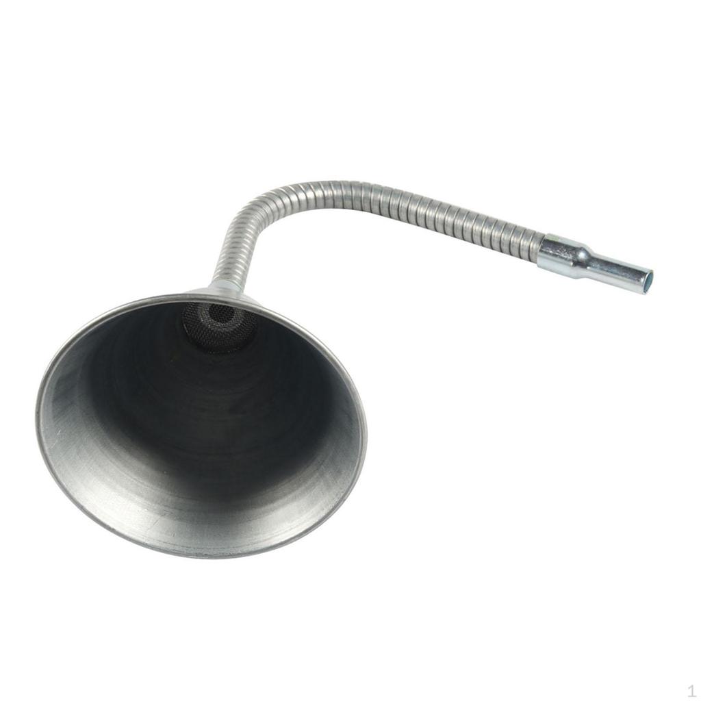 Steel Bendable Spout Funnel with Filter Automotive High Accuracy Extended Oil for