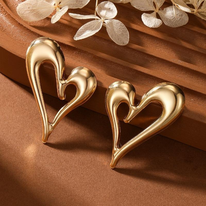 Simple Fashion Heart Shaped Stud Earrings For Women Jewelry