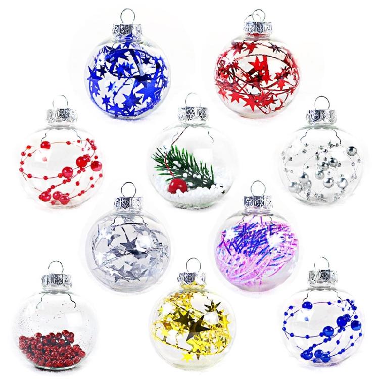 10 Pcs Multi-color Christmas Balls Pendant Xmas Tree Decoration for Home Office