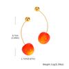 Chic Solid Beads Cherry Earrings for Women,Gold Plated Stainless Steel Earrings,Trendy Party Jewelry Mother's Day Gift