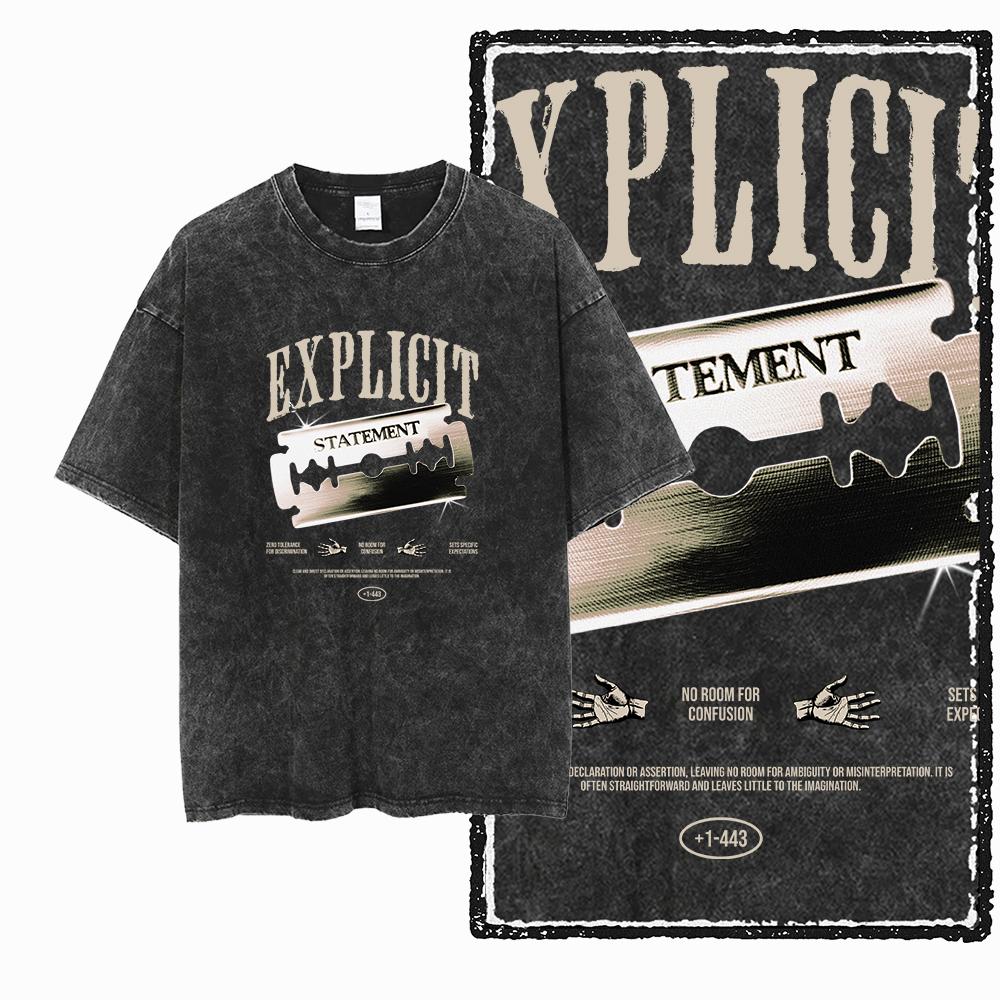 U1 STREE THEME Exclusive Graphic Unisex Cotton Acid Washed T Shirt Cool Vintage Streetwear Men Tshirts Big Size Tee for men