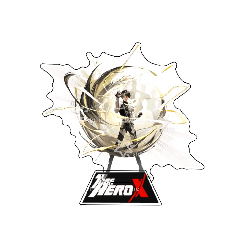 Anime TO BE HERO X Acrylic Character X Loli Lucky Cyan Ghostblade Standing Model Base Desktop Decoration Gift
