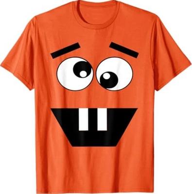 Gruselige Karotten Gesicht Lustiges Halloween Kostüm T-Shirt