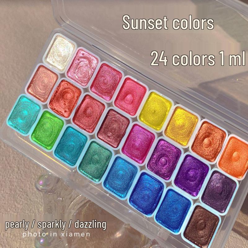 Concentrated Pearlescent Chinese Watercolor Paint for Nail Art and Painting - Dunhuang Colors with Free Shipping