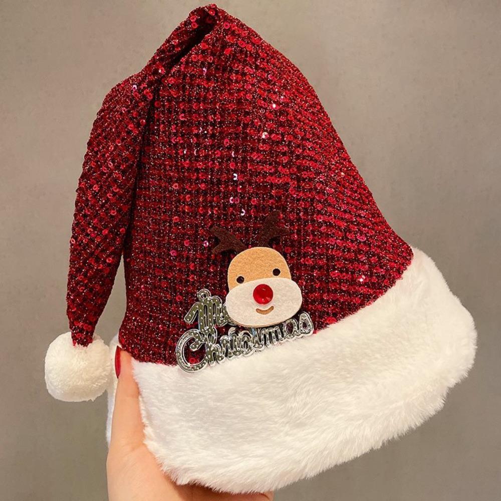 Fashion Creative Christmas Hat Party Decoration Thick Santa Claus Xmas Hat Holiday Dress Up Cute Pullover Hats