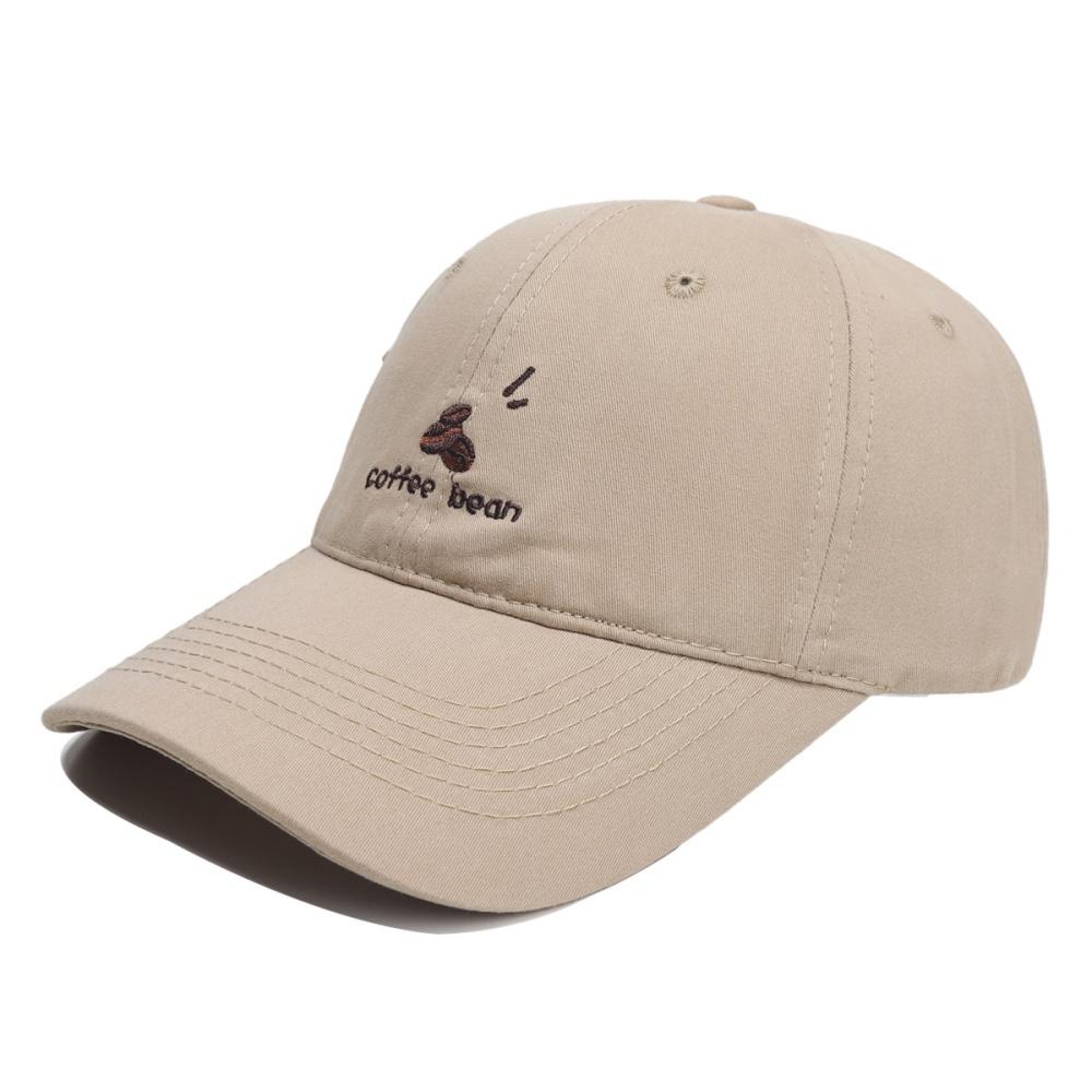 Baseball Cap Men's /Women's Dome Hat Soft Top Cap Summer Casual Sun Protection Letter COFFEE BEAN Hat Adult Caps Streetwear