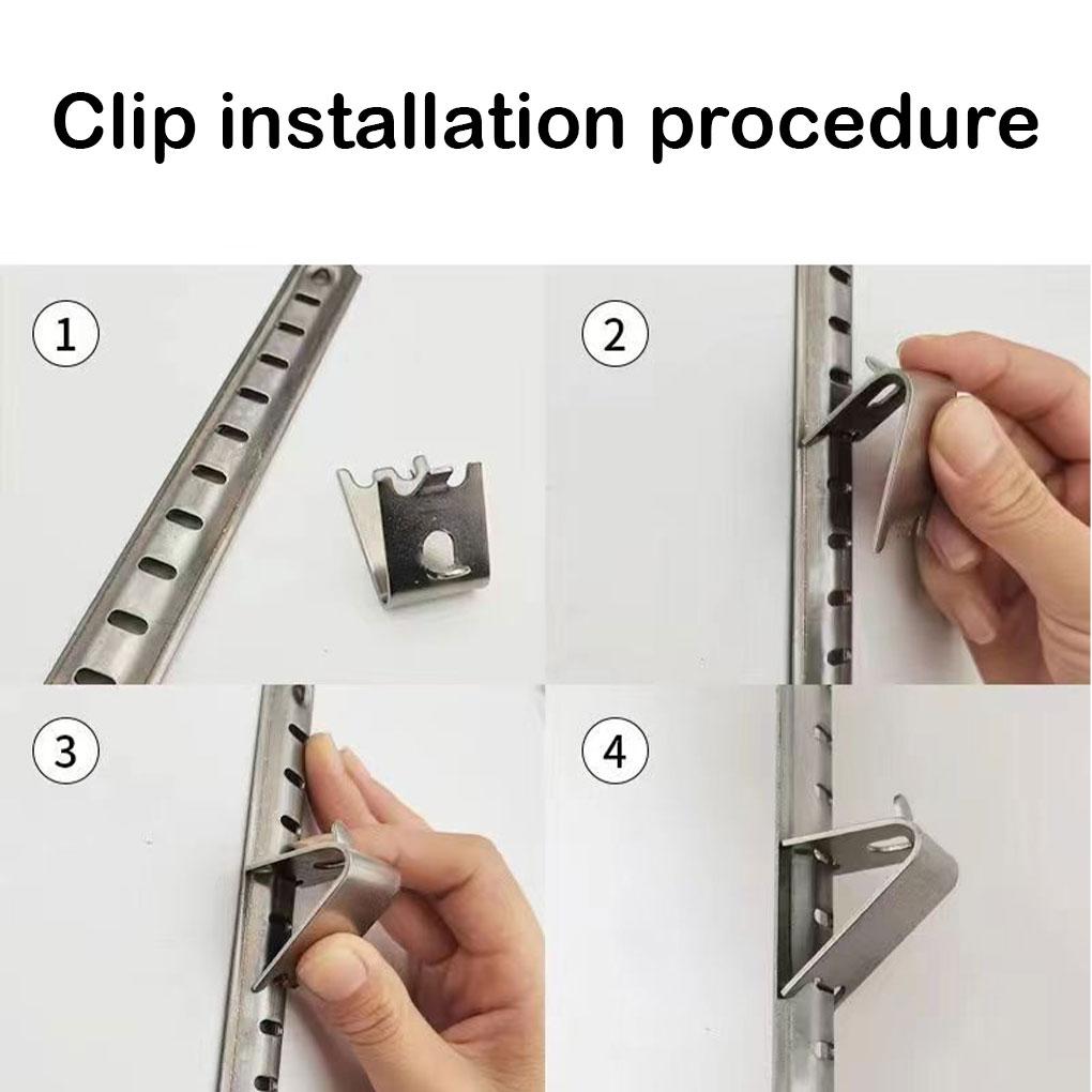 12pack/lot Premium Stainless Steel Easy Installation For Wide Stainless Steel Durable Fridge Shelves