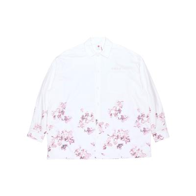 Li Ning Sakura Serie All Over Print Los Casual Shirt Unisex Shirts Wit ASHR090-2