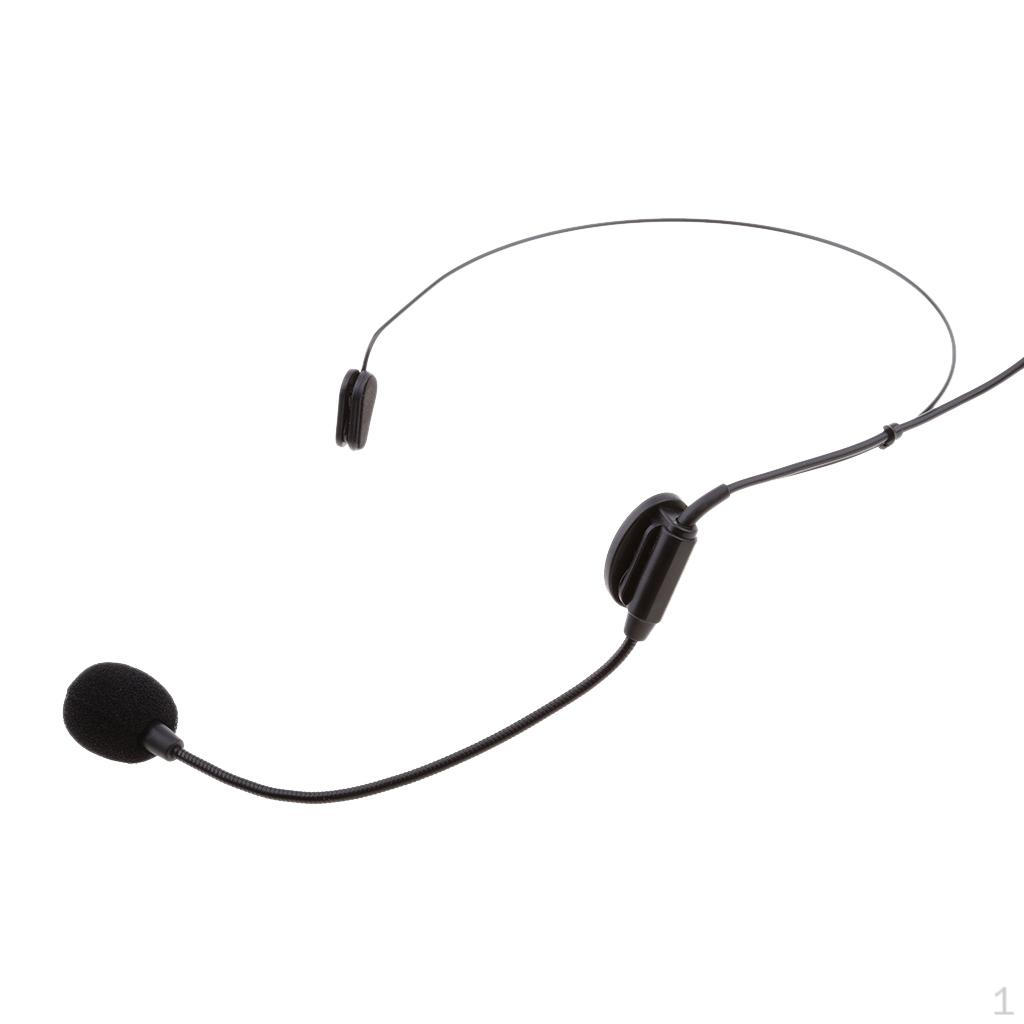 3.5mm / XLR 3Pin Plug Un-Directional Head-mounted Head Worn Microphone MIC