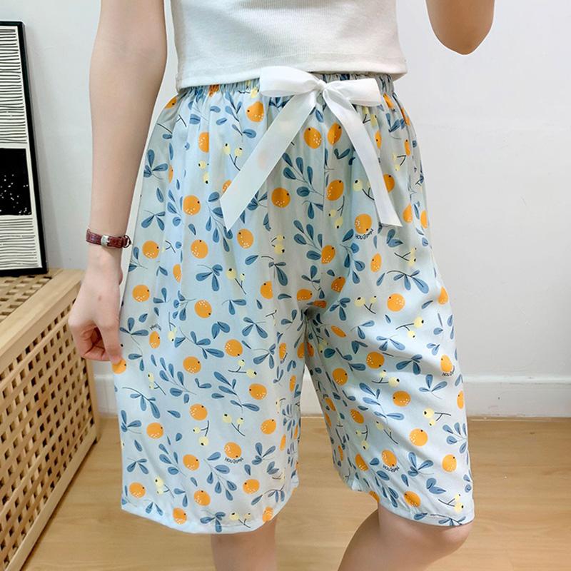 

ZANZEA Женские летние пижамные шорты с эластичным поясом и цветочным принтом M зелёный