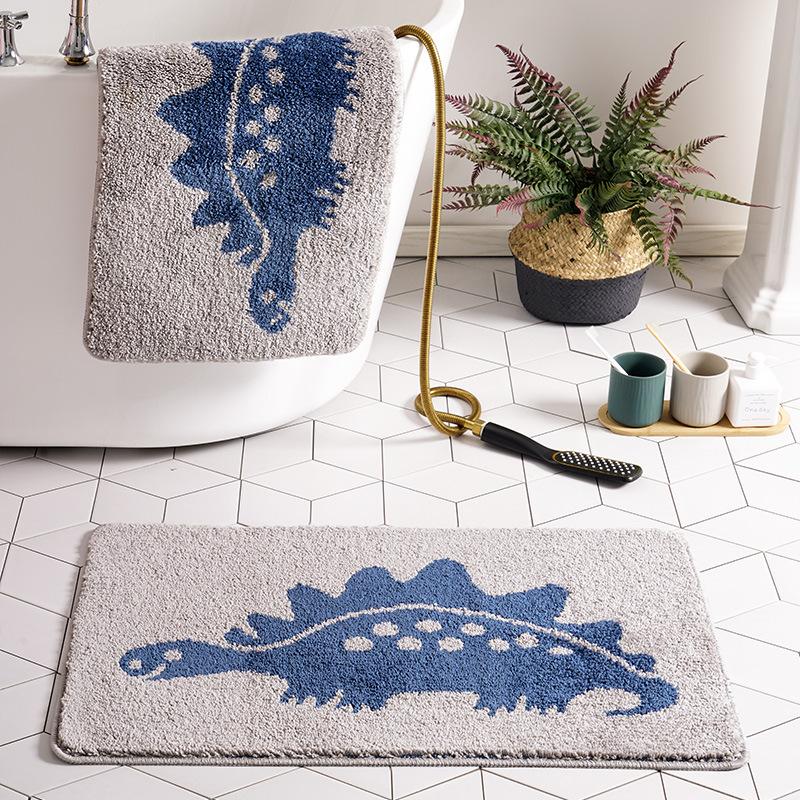 Geometric Bathroom Floor Mat Entrance Carpet Bedroom Door Toilet Door Mat Absorbent Foot Mat Bath