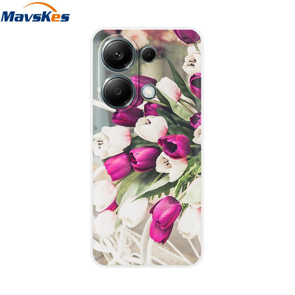 For Poco M6 Pro Case For Xiaomi Poco M6 Pro 4G Cover Fundas Coque Camera Protector Soft Silicone Phone Back Case For Poco M6 Pro