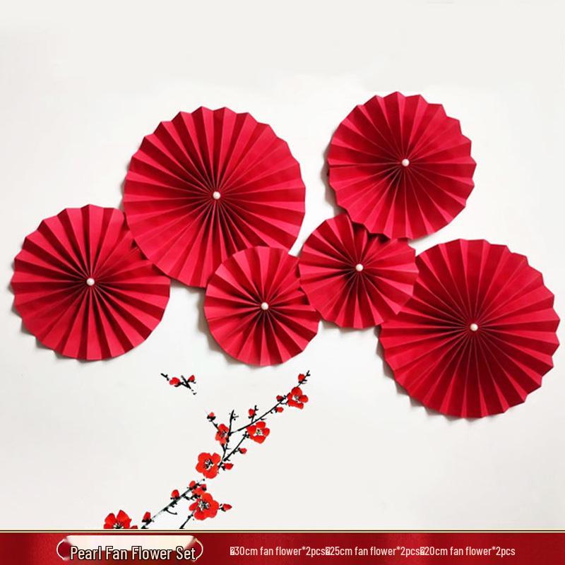 Double Happiness Wedding Ceiling & Fan Decorations for Bride and Groom's Room