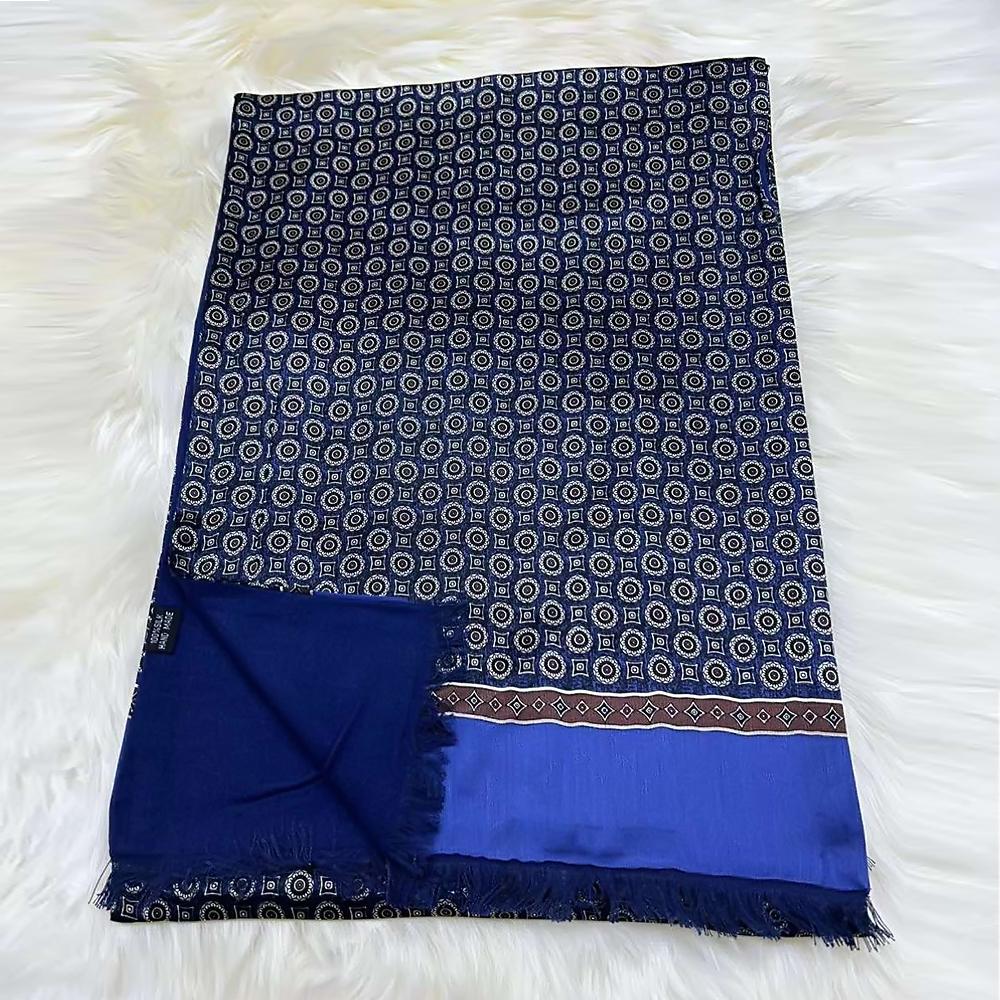 

BYSIFA|Khaki Men s Silk Scarf Thicken Fall Winter Paisley Design 100% Silk Male Business Long Neck Scarves Cravats Blue,Grey,Red