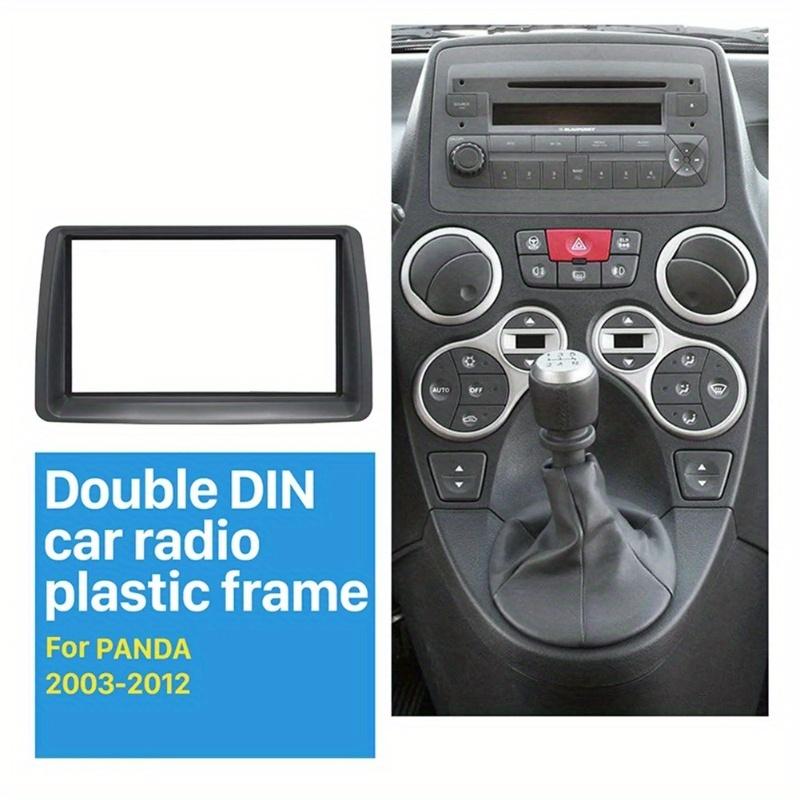 

Double 2 Din Fascia for FIAT Panda (169) 2003-2012: Frame Panel Dash Mount Installation Trim Kit Frame Plate Bezel Car Fascia