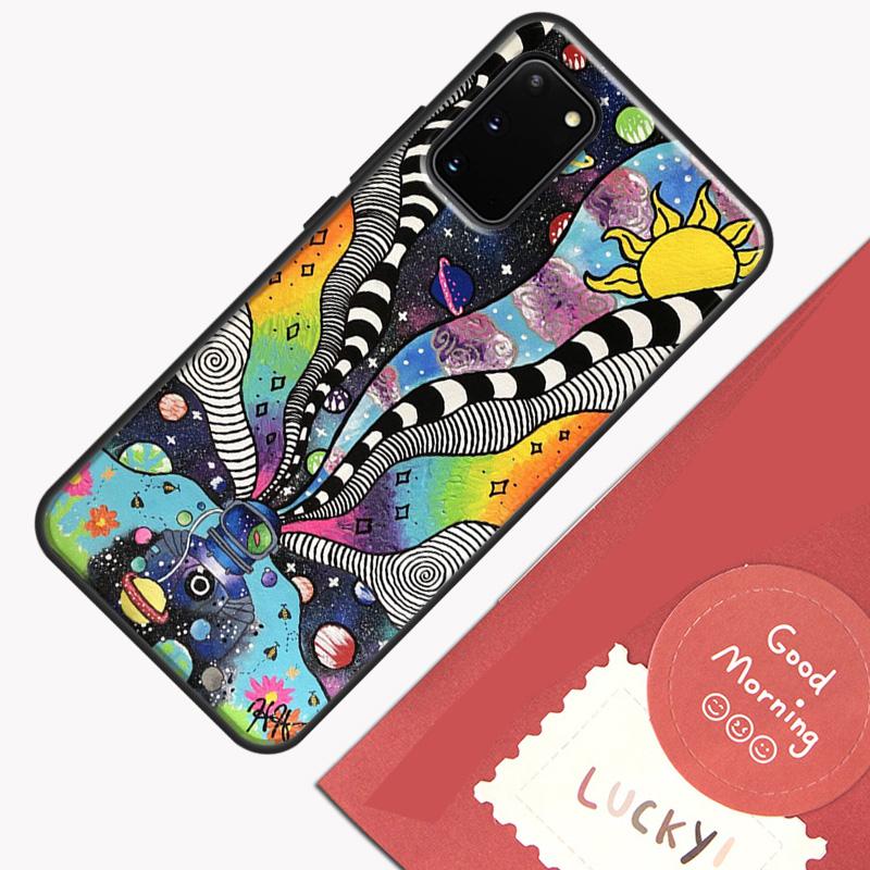 Cute Indie Hippie Case For Samsung Galaxy S22 S21 S23 Ultra Note 20 S8 S9 S10 Note 10 Plus S20 FE Back Cover