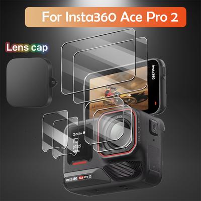 9 In1 for Insta360 Ace Pro 2 Accessories Tempered Glass Screen Protector Insta 360 AcePro 2 Lens/Screen/Front Protection Cover