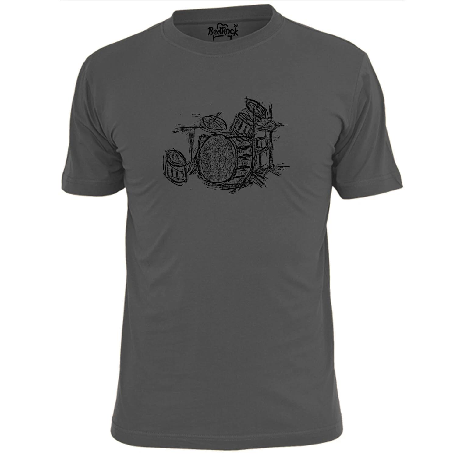 

Mens Drum Kit Sketch Rock Music T shirt Moon Starr Bonham Grohl Baker Rich Watts 2XL