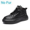 Fashion Mens Winter New Fashion Leather Shoes High Quality Non-Slip Heels Men's Work Shoes Outdoor Thick Bottom Warm Mens Sneakers