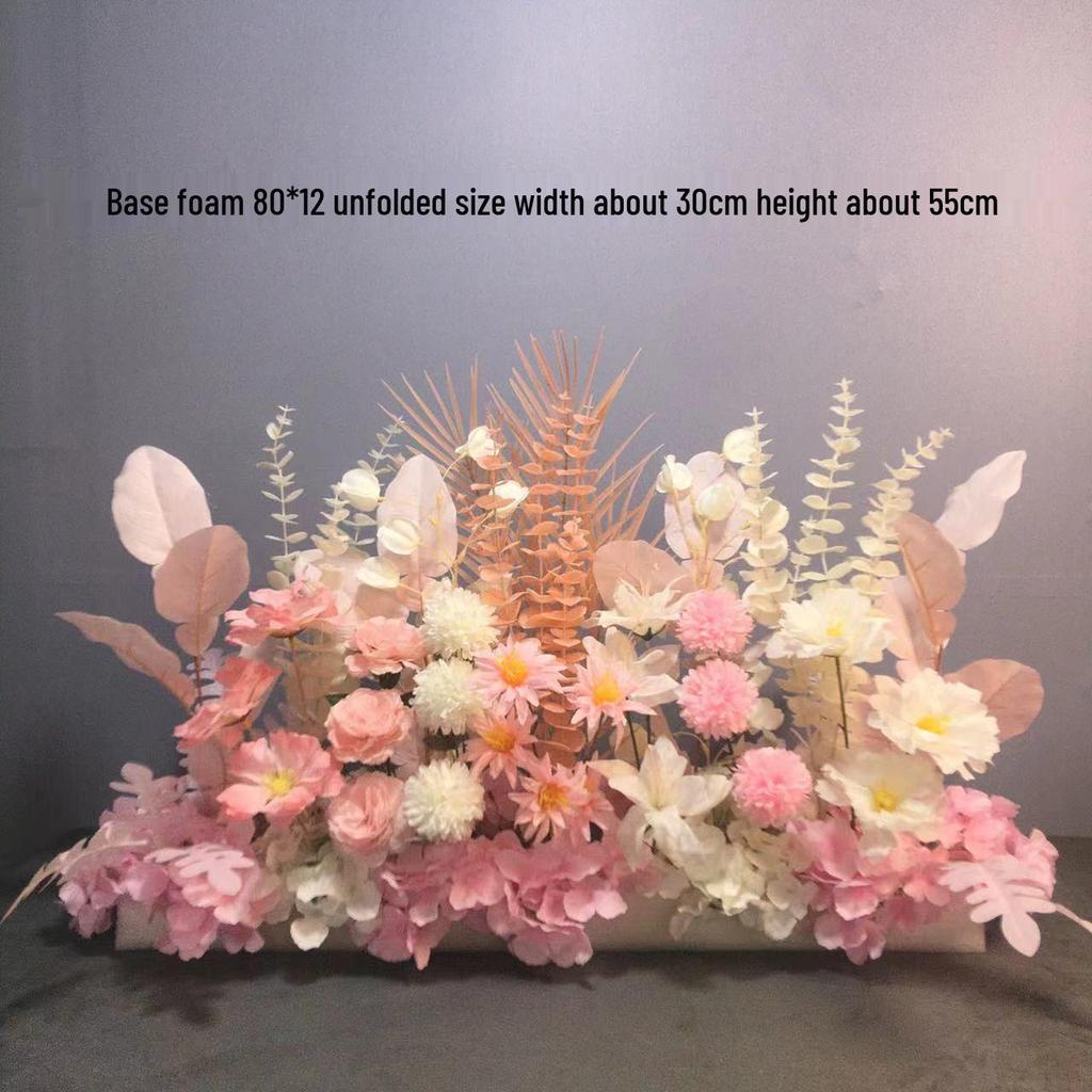 Großes Seidenblumen Hochzeitsgang & T-Bühnen Dekorationsset