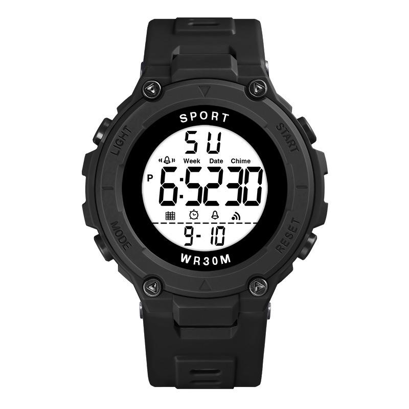 Large Dial Stopwatch Sport Watches for Man LED Light Digital Wristwatches 5Bar Waterproof Countdown Clock Relógios Masculino