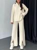 2025 European & American Fall Ribbed Knit Zipper Homewear Two-Piece Set