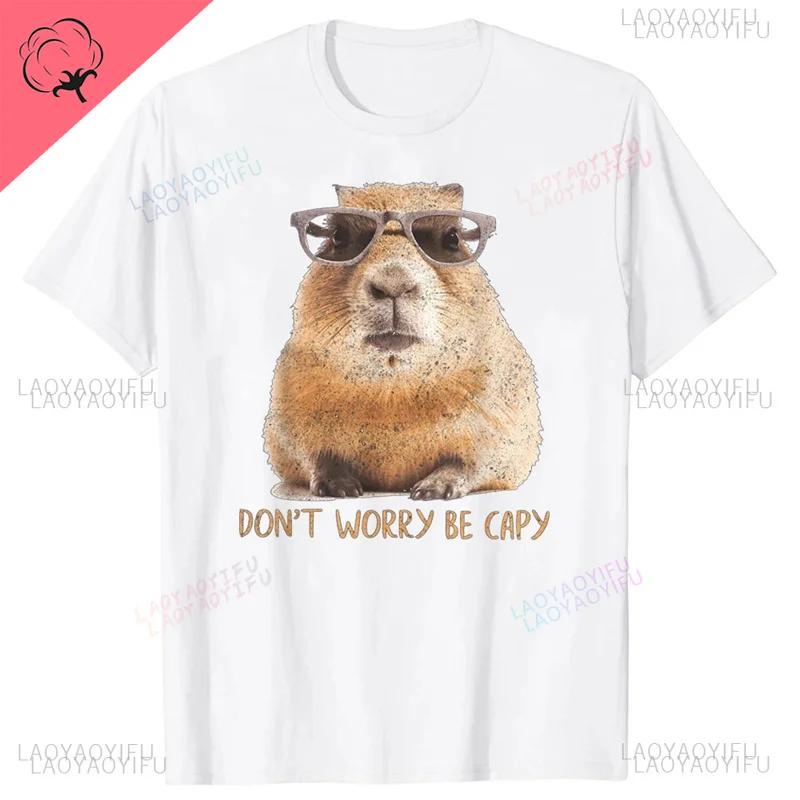 Capybara Printed T Shirt 3D Funny Animal For Men Kid Fashion Streetwear Capybara Lovers Short Sleeves Harajuku Clothing Tees Top