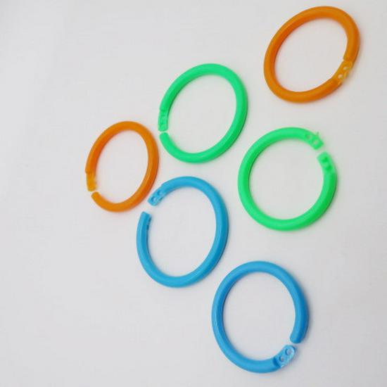 High-Durability Detachable PE Colored Double Buckle Binding Ring for Loose-Leaf Planners