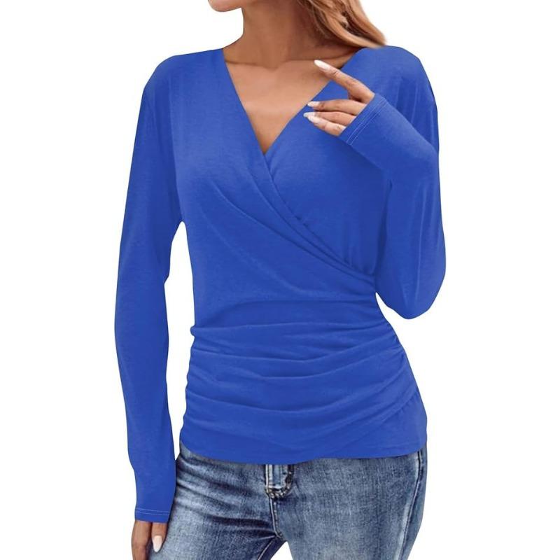 

Женская свободная футболка-жилет с V-образным вырезом, двухслойным модным подолом и вязаной фактурой XXL