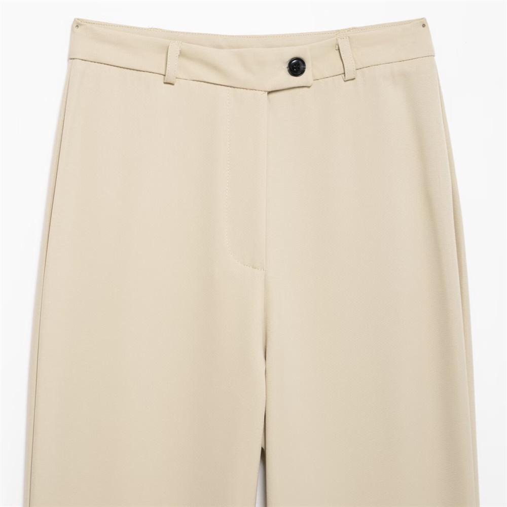 Spring 2025 Women's Versatile Wide-Leg High-Waist Casual Pants - Slimming & Loose Drape Design