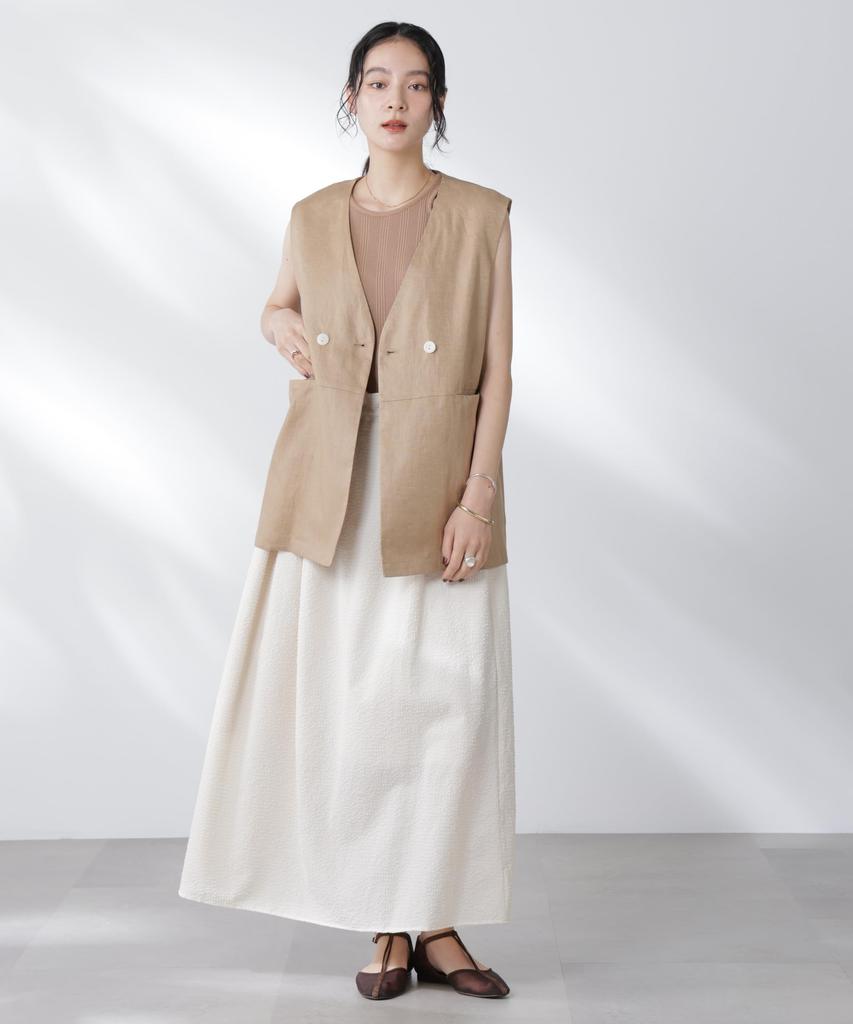 Nano Universe Soccer Blouse and Skirt Size Women's Set, S, 031, Off-White, 669-5219308