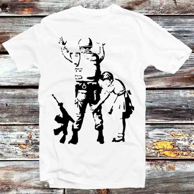Banksy The Gir Searching A Soldier T Shirt B1231 XL