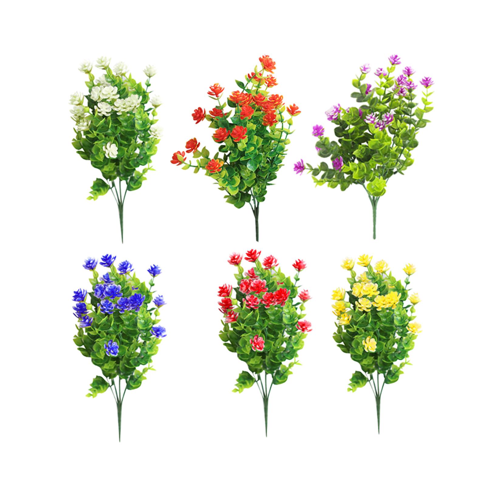 

6шт камелия роза пластиковые искусственные цветы искусственный цветок кукуруза цветок оранжевый красный разноцветный