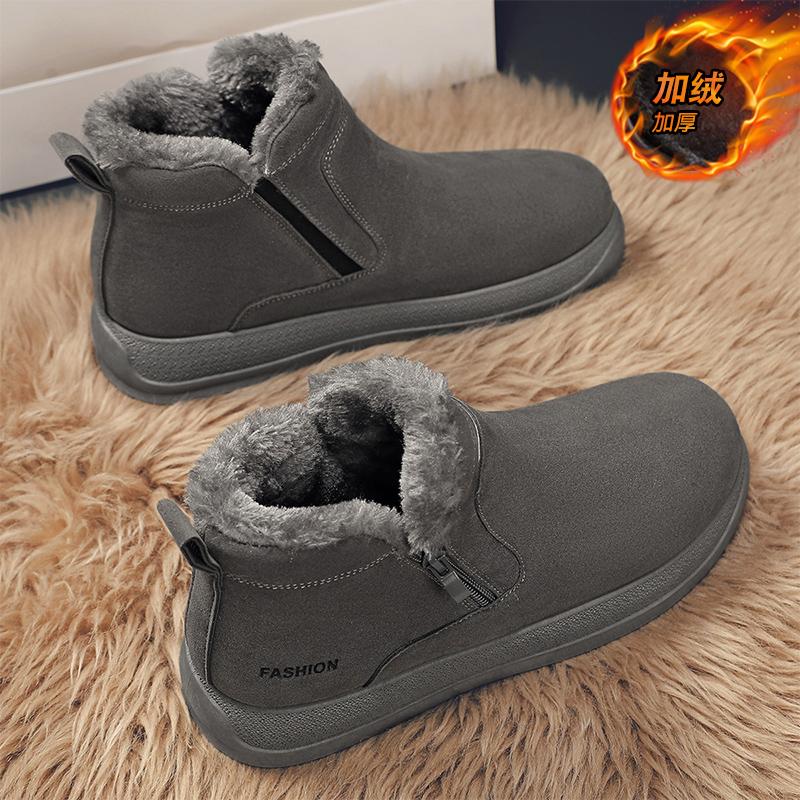 Мужские высокие теплые повседневные хлопковые ботинки — фото 3