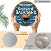 2D Flat, 1pc 7.87" Round Aluminum Sign with "Barbecue Party Beer Garden" Vintage Decorative Plaque, Yard BBQ Beer Theme Aluminum 2D Decoration Plate