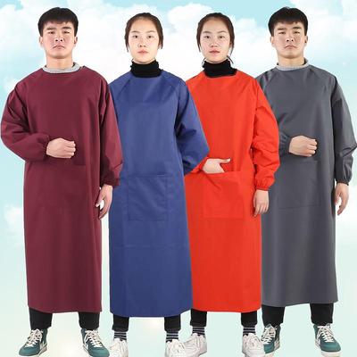 Unisex Waterproof Oil-Proof Long Sleeve Apron for Kitchen and Home