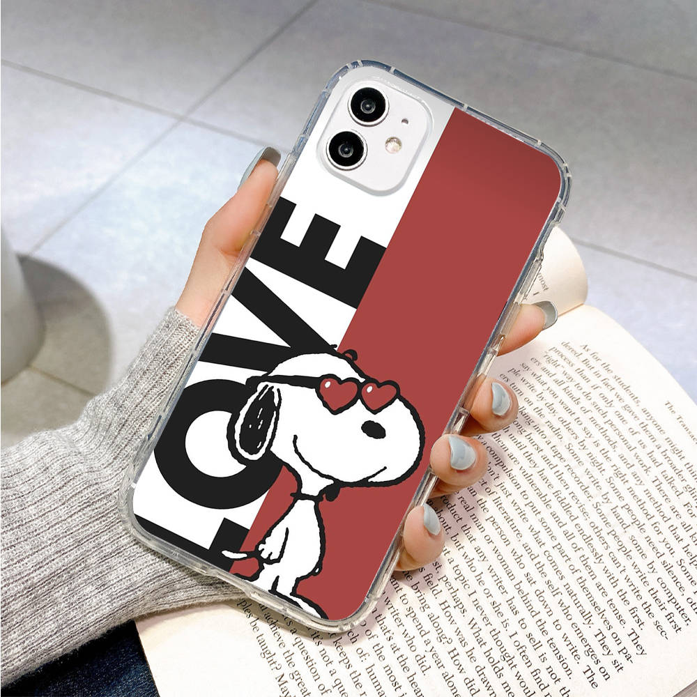 Case for Samsung A04 A14 A23 A34 A54 M23 M33 M52 M53 Realme 10 9 C30S C35 C55 VIVO Y02S Y21 Y51 X80 Pro Transparent Cover NI38 Funny Snoopy