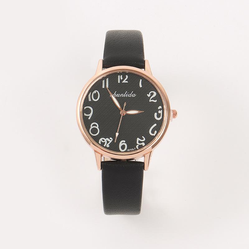 Belt Ladies Watch Fashion Temperament Student Watch Simple Temperament Quartz Watch Ladies