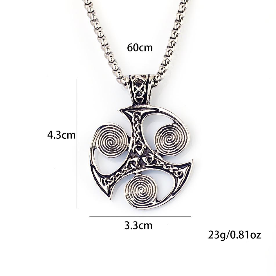 Jewelry Personality Titanium Steel Spiral Boomerang Windmill Necklace Men's Hot Sale