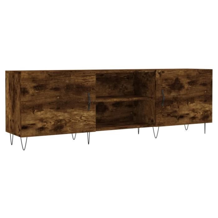 VidaXL TV Cabinet Smoked Oak 150x30x50 Cm Engineered Wood 829097